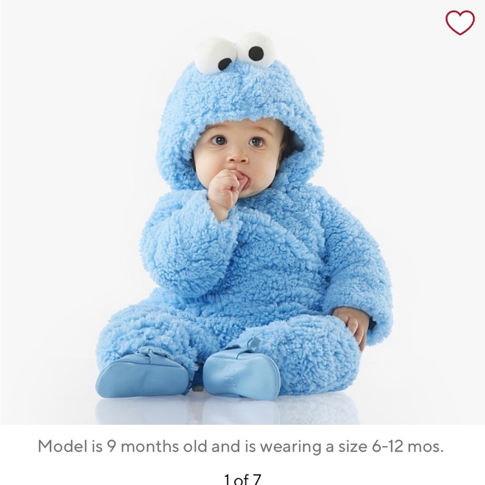 Pottery Barn Kids Fuzzy Blue Monster Costume